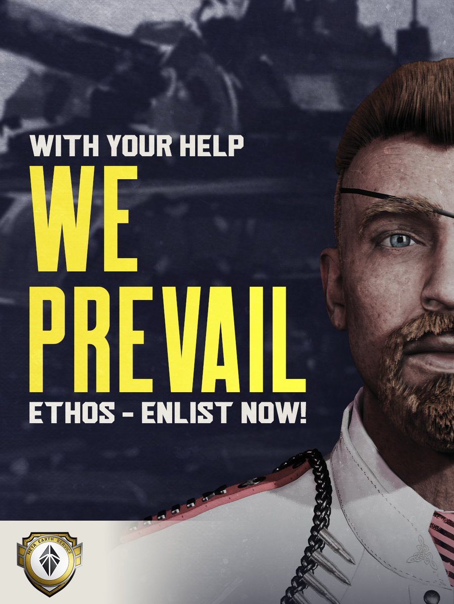 MetaEarth_NFT's tweet photo. With Your Help
WE
PREVAIL
#Ethos - Enlist NOW!
--
#MetaEarthService https://t.co/mwZSVOalB0