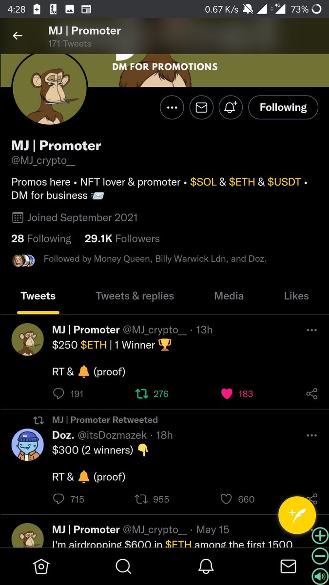 Falll_n0's tweet photo. @MJ_crypto__ Done 👍 https://t.co/V9oe5LsZri