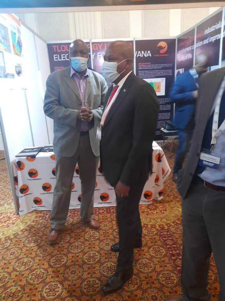 GabaakeGG's tweet photo. @TlouEnergy Minister of Minerals and Energy Honourable Lefoko Moagi visits Tlou Energy stand at BRIEF 2022 to get an update. Happy that construction of the transmission line has commenced and looking forward to visiting site for the ground breaking ceremony within the next month. https://t.co/CFlIoSPCUb