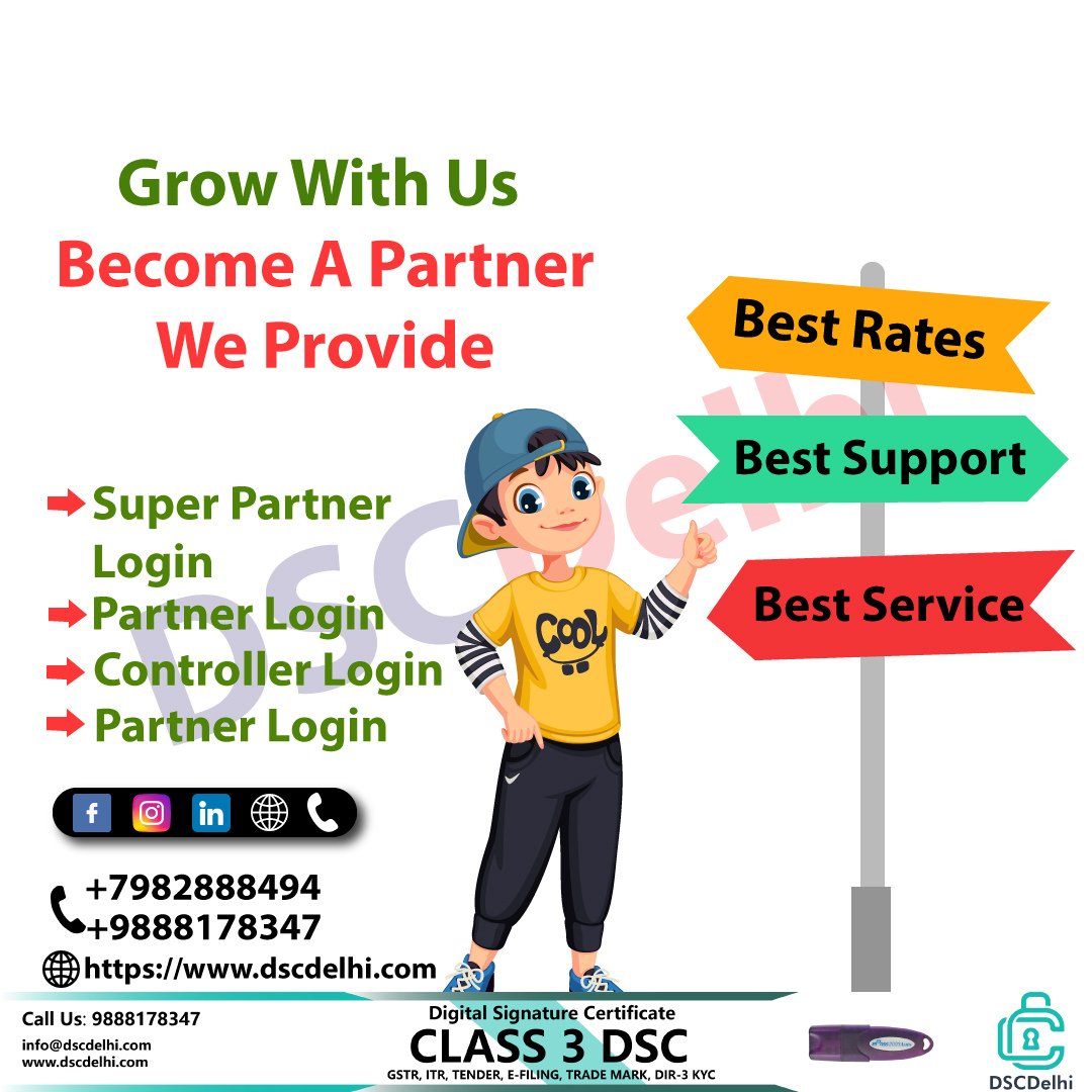 Dsc_provider's tweet photo. DSCDELHI offers to take the franchises of eMudhra, Pantasign, V-sign, Idsign, ExtraTrust, etc.
Get Digital Signature Certificate at Lowest Price with Full Support!!
Call Now: 7982888494 | 9888178347
#dsc #digitalsignature #dscservice #dscdelhi #becomepartner #partner #class3dsc https://t.co/yaLrzgNxza