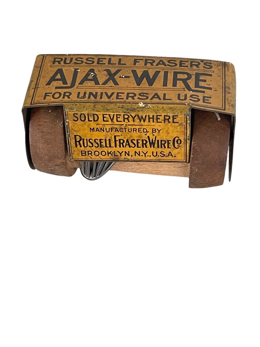 peanutbug's tweet photo. Excited to share this item from my #etsy shop: Vintage Auto Ajax-Wire Display Advertising | Russell Fraser | Brooklyn NY | For Auto Use | Vintage Wood Spool | Rust Proof Wire https://t.co/YR9SDQpjx7 https://t.co/kULq5KETDM