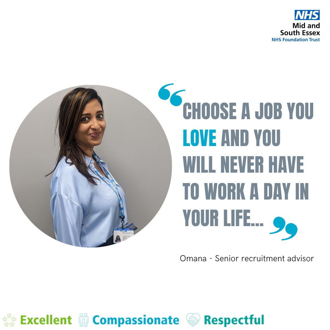 JoinMSEHospital's tweet photo. "I work closely with managers at @MSEHospitals to help them achieve their recruitment goals. Knowing I'm part of creating a safer environment for both staff &amp; patients gives me immense job satisfaction."

Join Omana &amp; our proactive team by applying today https://t.co/HkwSSFWe1e https://t.co/e7Q4qdUSjS