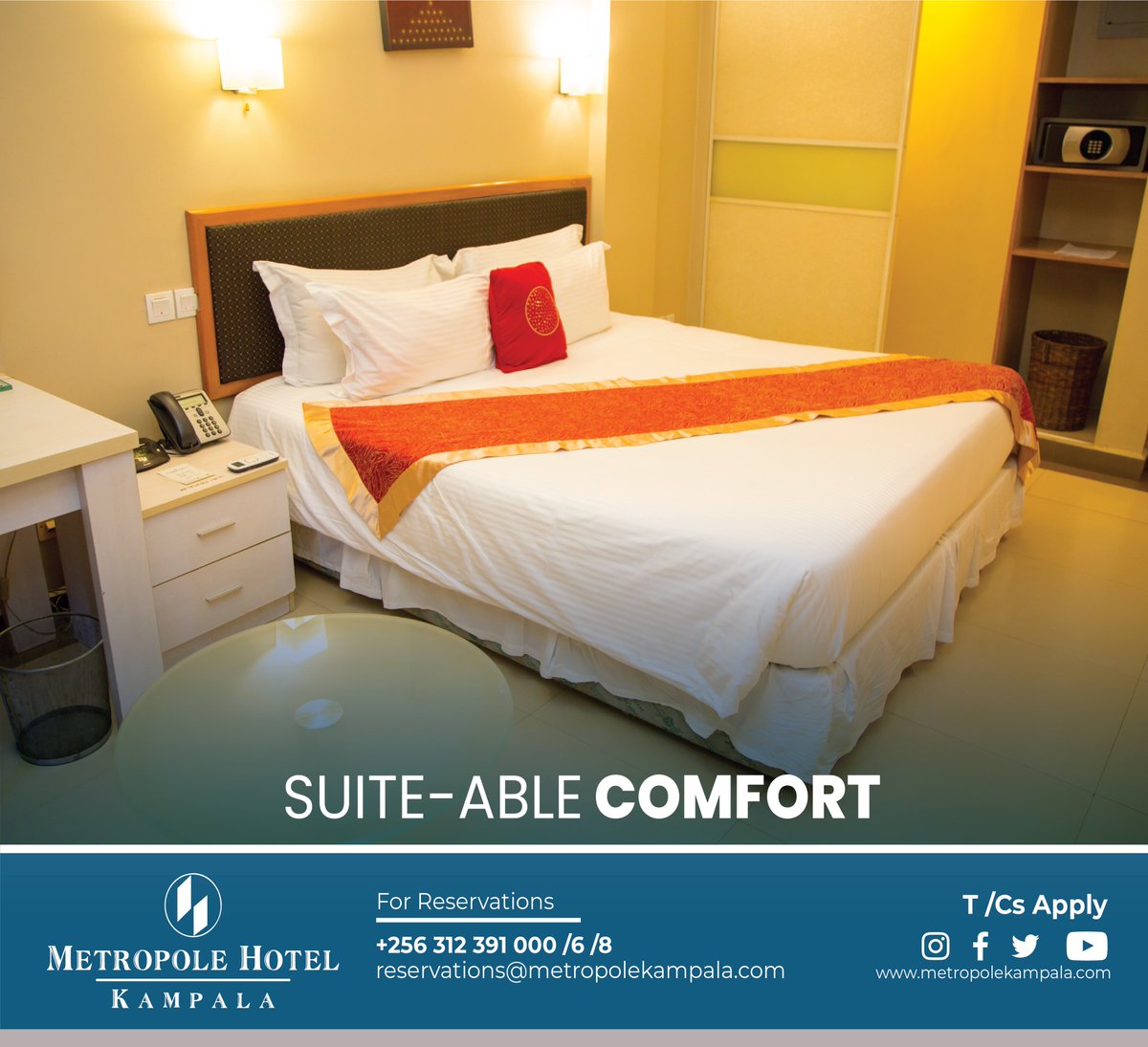 MetropoleHotel2's tweet photo. Metropole Hotel Kampala is your ideal suitable stay place.
Contact us on +256312391000/6/8 to book your stay with us.
We cant wait to host you.
#Hotels #Metropole #Kampala #Comfort https://t.co/7OJnoQT2OZ