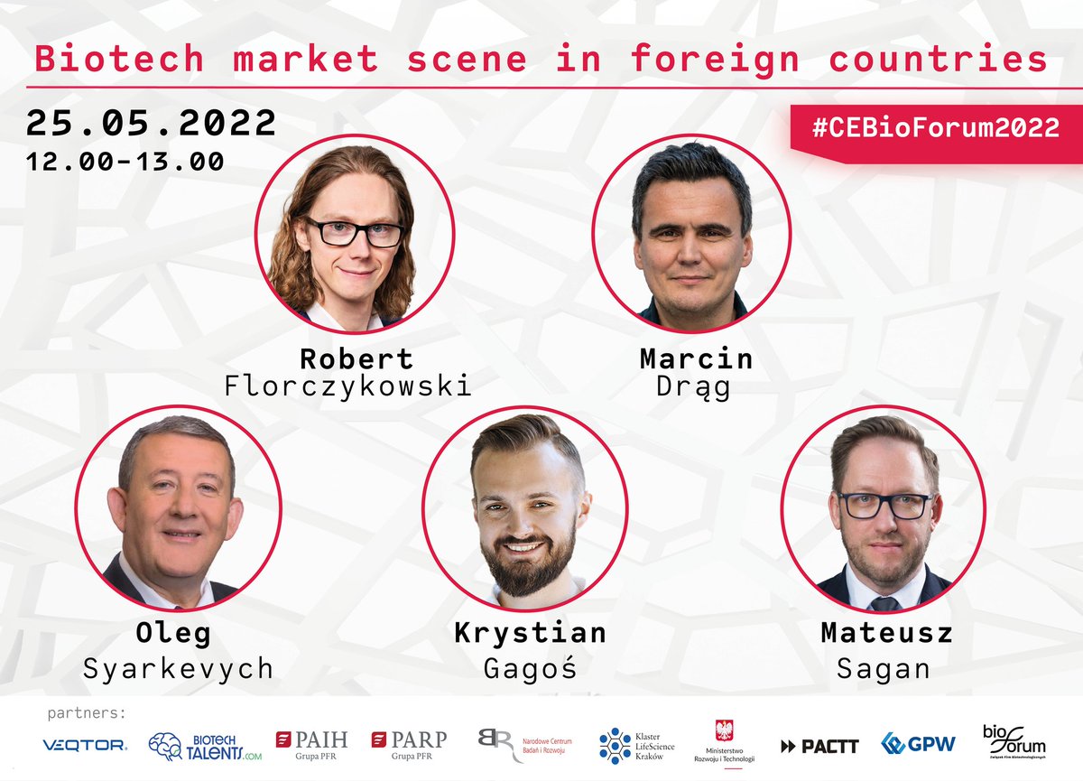 CE_BioForum's tweet photo. SPEAKERS ALERT 🔔 for #CEBioForum2022
What kind of obstacles you encounter while developing #biotech business on foreign #market? How to look for business partners and whom to look for?Join and register TODAY 👉 https://t.co/4cvnAhIQ01 @RFlorczykowski @marcindrag @mateosagan https://t.co/J9RwjLuijB