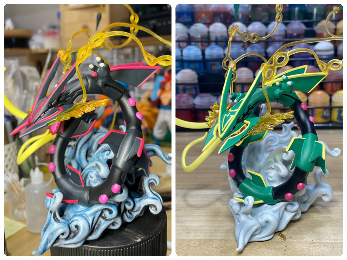 色違い塗裝中🎨80%!! #ポケットモンスター #Pokémon #レックウザ