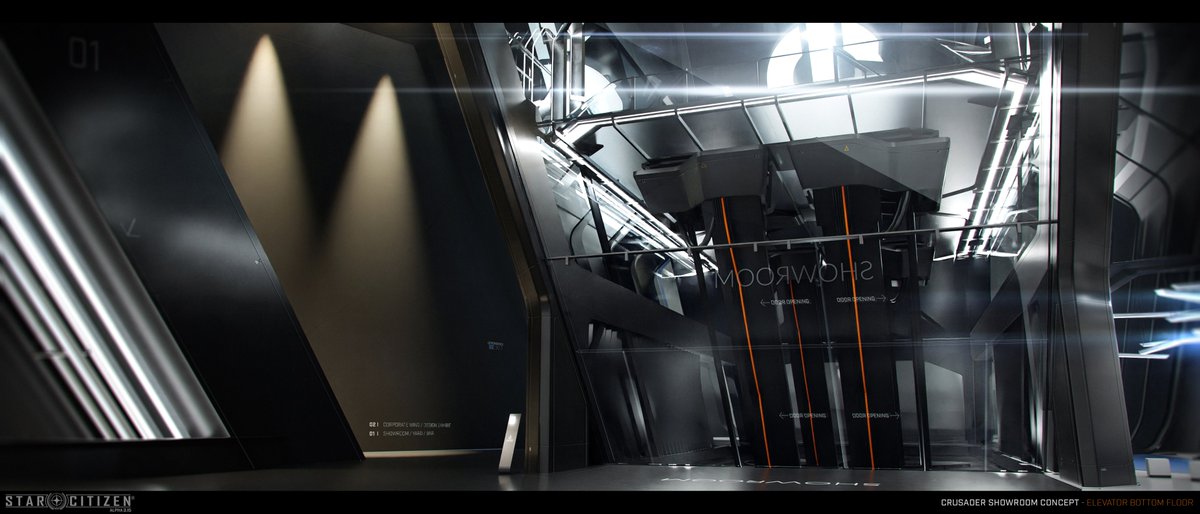 cdoretz's tweet photo. Last part of Star Citizens Crusader Showroom concept, exploring secondary areas,the big lift and corporate area details.
https://t.co/FGClTwdXXM

#concept #conceptart #scifi #sciencefiction   #StarCitizen #Blender3d #blenderart #design #architecture #Space #gamedev #gameart https://t.co/doxXfFUFte