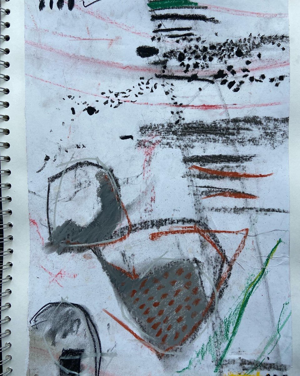 paulnwakelam's tweet photo. another instalment of sketchbook filled with crops & collages with new marks from large scale drawing workshops
#largescaledrawing
#drawingworkshop
#sketchbook
#collage
#mixedmedia
#abstractart
#worksonpaper https://t.co/1GE4svaRwb
