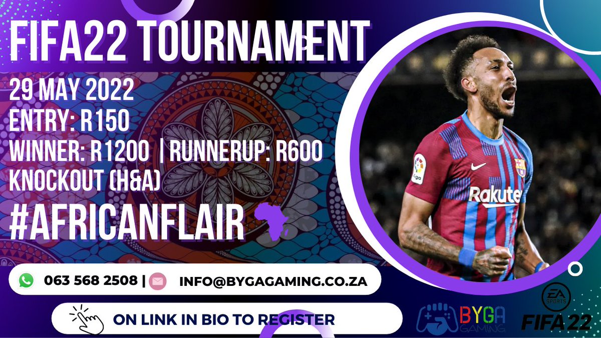 BYGAgaming_SA's tweet photo. We getting closer to our #AfricanFlair May FIFA22 Tournament. Which teams are you going with? Just make sure you have an African Player on your team repping the motherland as we celebrate Africa Month. Many top African players teams' to choose from #Aubamayang #Salah #Osimhen https://t.co/WbK1xODvOV