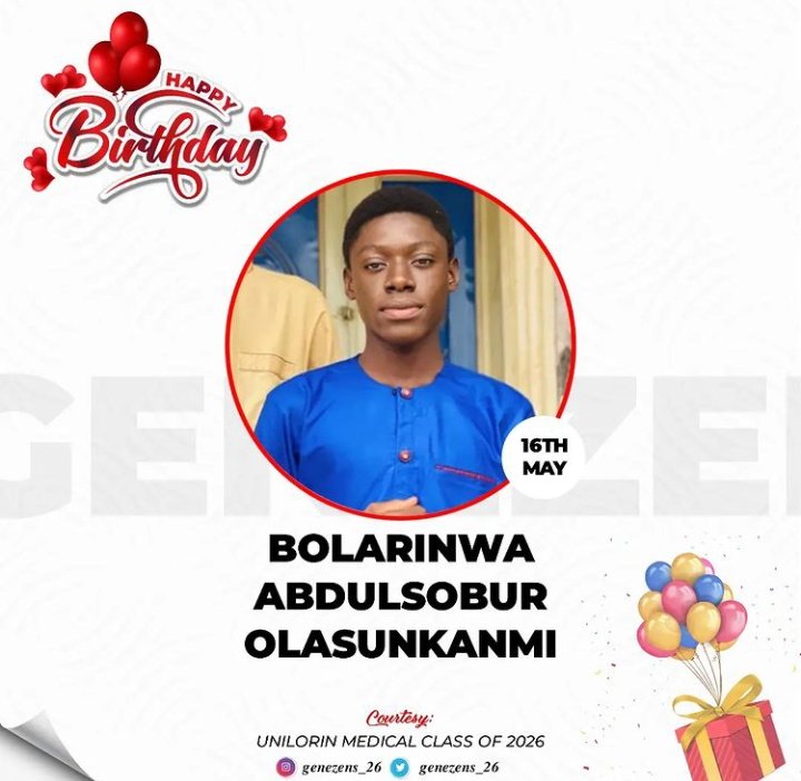 mbbs_26's tweet photo. Happy birthday to our amiable and outstanding class rep , the best we could ever ask for, our friend and our brother
Do have a wonderful Day Lani
Cheers to your new Age
@Lanixx16
#birthdayboy #Genezens #Classrep https://t.co/YJW23JiJWS