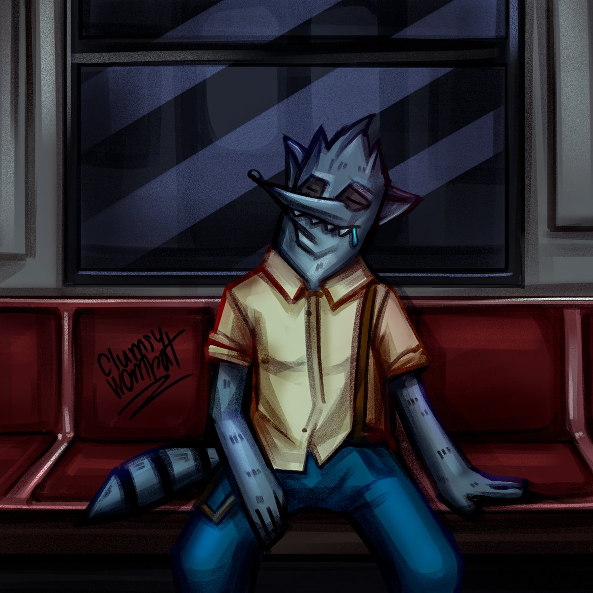 ClumsyWombat97's tweet photo. Yeah, I always fall asleep on the subway
@RRacoonClub https://t.co/bmegQOpFHD