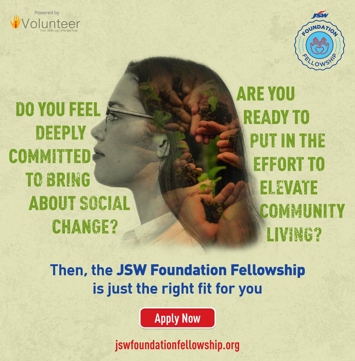 Calling all Changemakers! 

Applications are now open for the first cohort of the #JSWFoundation Fellowship. This is your opportunity to contribute to social change and make a difference where it matters the most. 

Learn more: jswfoundationfellowship.org