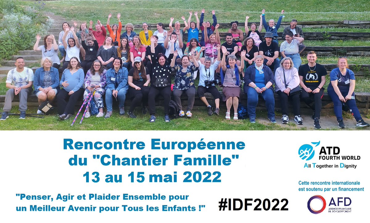 ATD_Europe's tweet photo. From 13 to 15 May, members of @ATD4thWorld from Spain, France, Poland, Belgium, Switzerland & UK worked together to identify new steps of ATD's Global Family Advocacy Project. A way 2 mark #InternationalDayOfFamilies. #IDF #IDF2022 ahead of #IYF30. @Eurochild_org @social_platform https://t.co/DcBceiWf6O