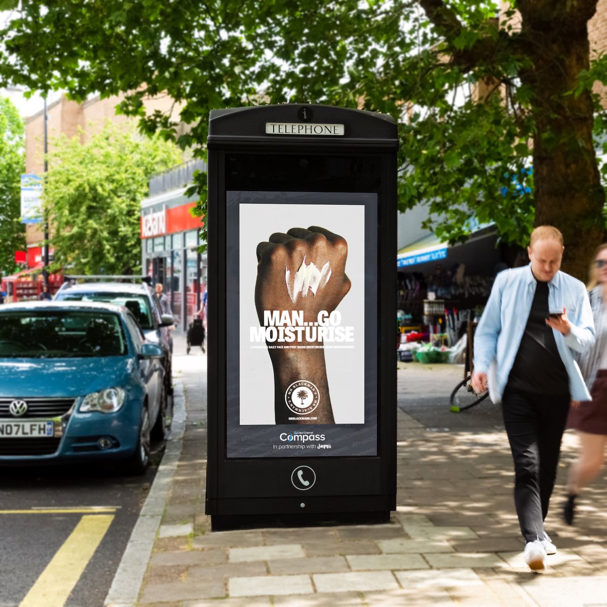 BMO_UK's tweet photo. Man... go moisturise! Our Clear Channel Compass initiative in partnership with @UKJamii has brought a new member to the #OOH collective, @MrBlackmans; promoting their range of earth-conscious beard &amp; skincare products #PlatformForBrands 
Explore Compass 👉 https://t.co/sUWl2sQ6Ea https://t.co/OksEgfy6Hk