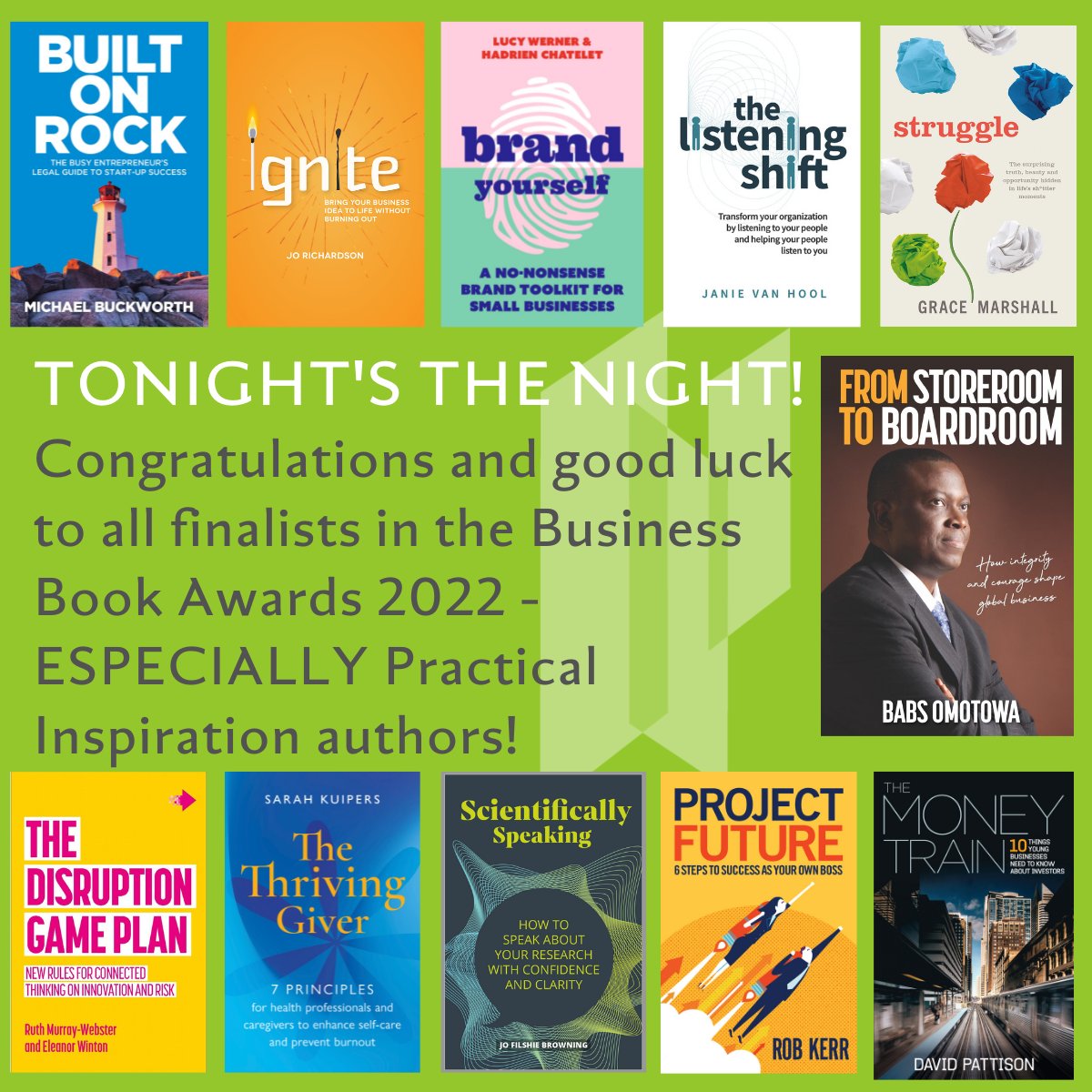 Heading down to London for <a href="/BizBookAwardUK/">Business Book Awards</a> 2022 - can't wait! Good luck to all finalists (esp all <a href="/PIPtalking/">Practical Inspiration Publishing</a> authors...)
