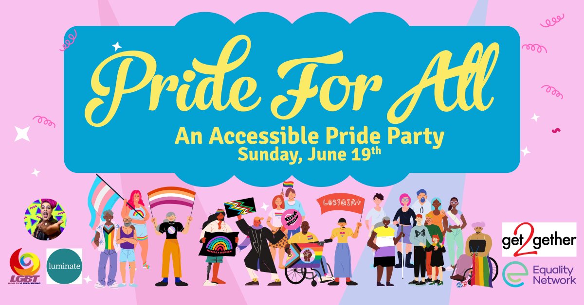 LGBTIScotland's tweet photo. 19th June is the Pride For All Party! A day of accessible and alcohol-free events for #LGBTQIA+ people of all ages to celebrate #Pride in #Edinburgh. There's a Rainbow Families Disco, a calm craft space, and live DJs and performances from LGBTQIA artists: https://t.co/v2Om7YiyKk https://t.co/GuvQxrevMV
