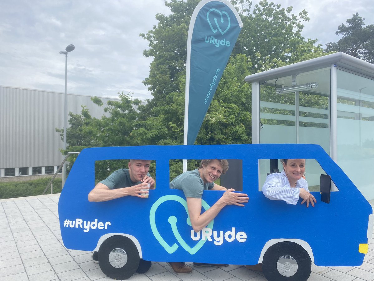 Heute informieren wir die Mitarbeitenden am Standort F 80 über die neue mitfahr App           U-Ryde