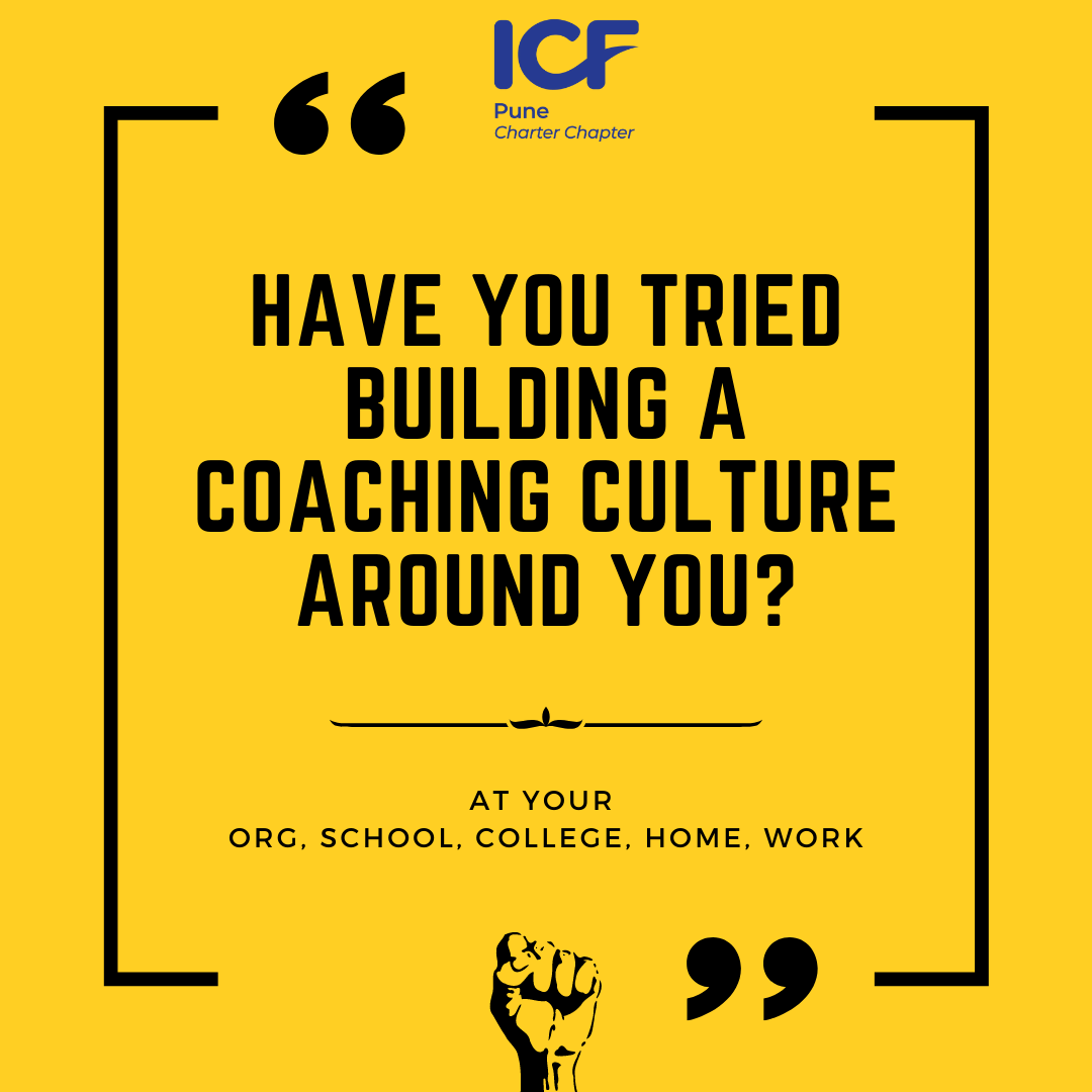 IcfPune's tweet photo. Do you have a story to share? A coaching culture in any system around you is possible!

Want to know how?

Date: Friday May 20, 2022 | 6:00 PM to 7:30 PM (India time) 
Venue: "Takshashila" TMTC, Mangaldas Road, Pune

Click on https://t.co/Q2Bzx2lbUi to register for the event. https://t.co/ekrZ6ATbmg