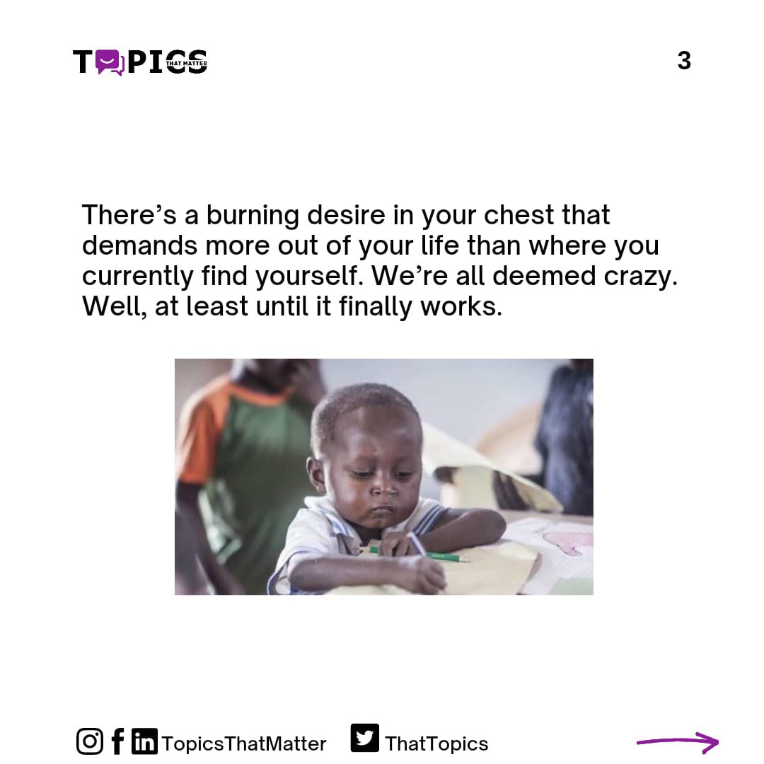 ThatTopics's tweet photo. Creative Hub; 
How vivid is your imagination and how consistent is your execution? 
One of the most beautiful yet most daring thing about being a creative is the uncertainty that comes with it. Sometimes you’re on the verge of creating something that doesn’t even exist. https://t.co/tNxdjTFLjk