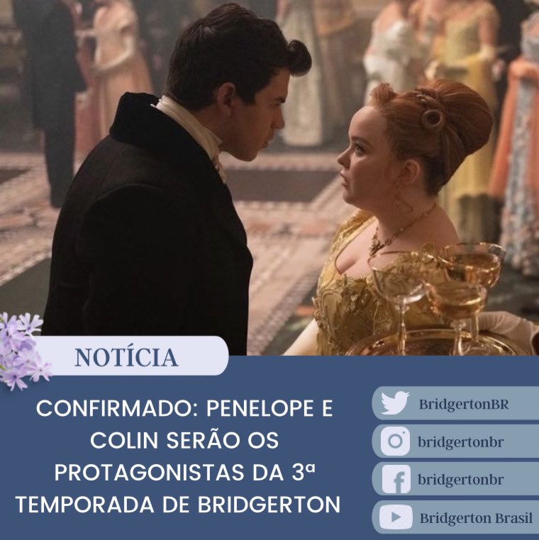 BridgertonBR's tweet photo. 🚨 É OFICIAL!!

Nicola Coughlan, enquanto participava de um painel da FYSee para a Variety, confirmou que a terceira temporada de Bridgerton irá contar a história de amor de Colin e Penelope.

O que vocês acharam dessa notícia? https://t.co/FGaCu4gP4o