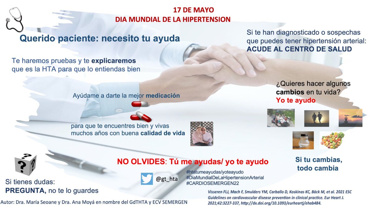 Hoy 📆 Mayo es el #DiaMundialdelaHipertensionArterial 
por eso, para todos los  #pacientes y <a href="/PacientSemergen/">Pacientes SEMERGEN</a> 
os PRESENTAMOS:
➡️#htayoteayudotumeayudas

<a href="/SEMERGENap/">SEMERGEN | Médicos de AP</a> 
@CARDIOSEMERGEN22