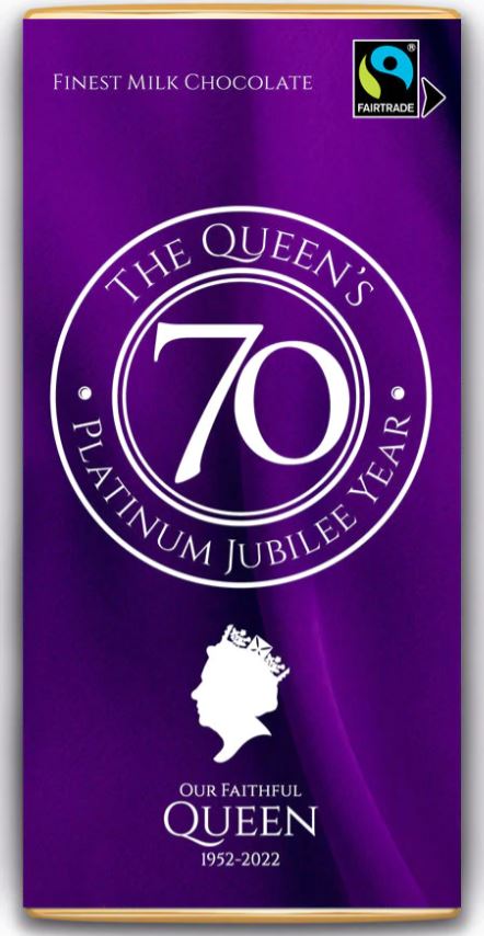 FairtradeUK's tweet photo. Mark the #JubileeCelebration with Fairtrade chocolate. 🍫

This bar from @MeaningfulChoc makes a great gift for friends or giveaway at events planned for the main celebrations this June.

Choc it out: https://t.co/5ItS4QE4Uf https://t.co/c57y7MSsHZ