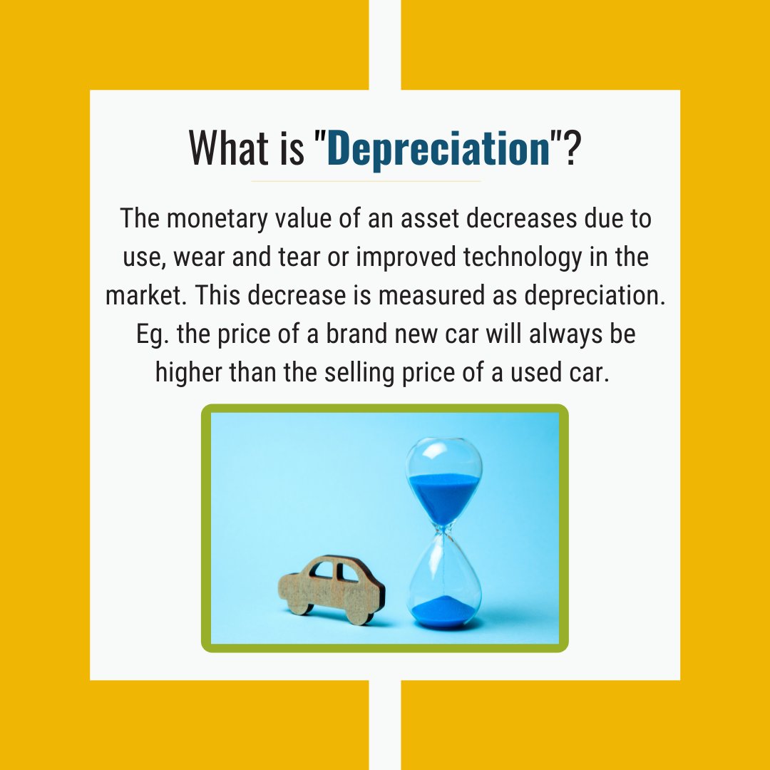 thinkaccompt's tweet photo. Assets such as machinery and equipment are expensive. Instead of realizing the entire cost of an asset in year one, companies can use depreciation to spread out the cost and match depreciation expenses to related revenues in the same reporting period. https://t.co/5MljnCWjTG