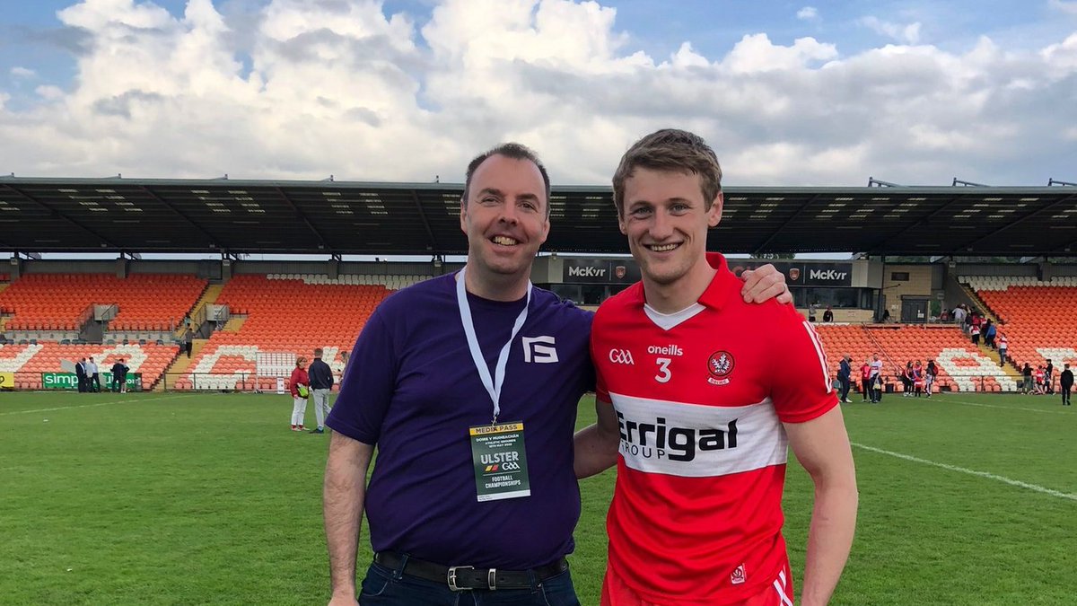 When the great John Otterson insists on taking your photo. 

Roge is some operator. Always seems to play football (and hurling) like it's in the back lawn. Chasing him must be a living nightmare