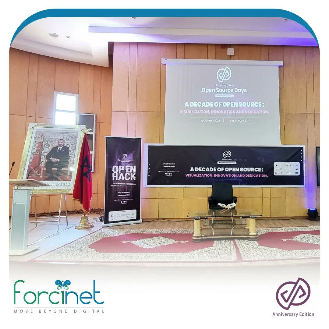 Forcinet's tweet photo. 📣  Participation de #Forcinet, représentée par @SoulaimaneAMRI aux Open Source Days à l'#ENSA Khouribga.

#Forcinet #MeetForcinet #OpenSourceDays

#KeynoteSpeakerSoulaimane
#ENSAKhouribga #Ingénierie #TransformationDigitale #ConseilenTransformationDigitale #Ingénieur #Industrie4 https://t.co/Y6g2SVeBst
