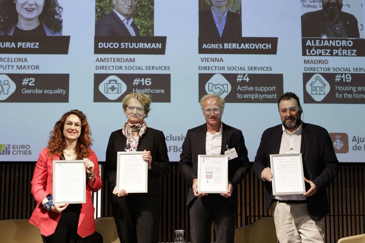 EUROCITIES's tweet photo. Throughout this crisis, local efforts have shown robustness in the social care system, which remains at risk.

Participants at #SAFBcn2022, which took place last week, shared a desire for cities’ social leadership to be recognised at national &amp; EU levels.

https://t.co/LAdvnw40uQ https://t.co/WeWKHmVmbG