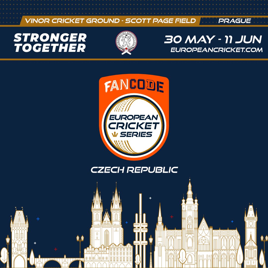EuropeanCricket's tweet photo. FanCode ECS Czech Republic starts on May 30 with 10 teams vying for glory and prestige for over two weeks of entertaining cricket. @FanCode @Dream11 @CzechCricket 

#EuropeanCricketSeries #CricketinCzechRepublic https://t.co/L7s64c23mq