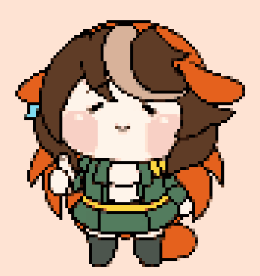 ルドルフのたぬきが可愛すぎて思わずドット打ちしてた 