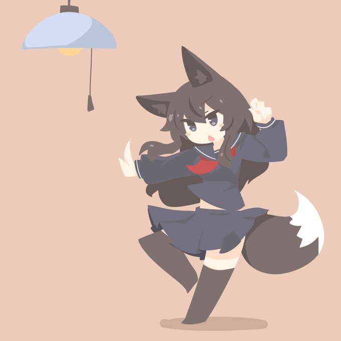 紐にじゃれる紺セーラーAZAMIN 