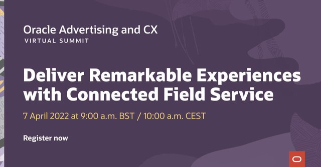 CWModernHCM's tweet image. Oracle Field Service supports every #fieldservice use case according to its specific requirements. Join #OracleCXSummit to learn how @OracleCX can help modern service organizations elevate the customer and employee experience. bit.ly/3FPydMr