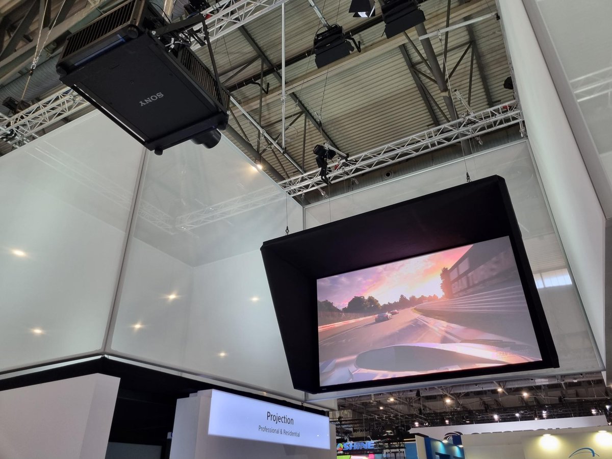 7thSenseDesign's tweet photo. Our friends at #Sony used a total of 6 7thSense Infinity Media Servers on their stand at #ISE2022 last week - driving 2 stunning Crystal LED (#CLED) displays (one measuring 220" & the second measuring 137"), Bravia X9 4K UHD TVs & a 4K projector as part of their on-booth demos. https://t.co/TqII5B7kqG