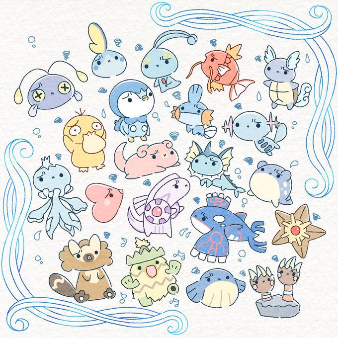 「泡 ポケモン×ポケモン」のTwitter画像/イラスト(人気順)