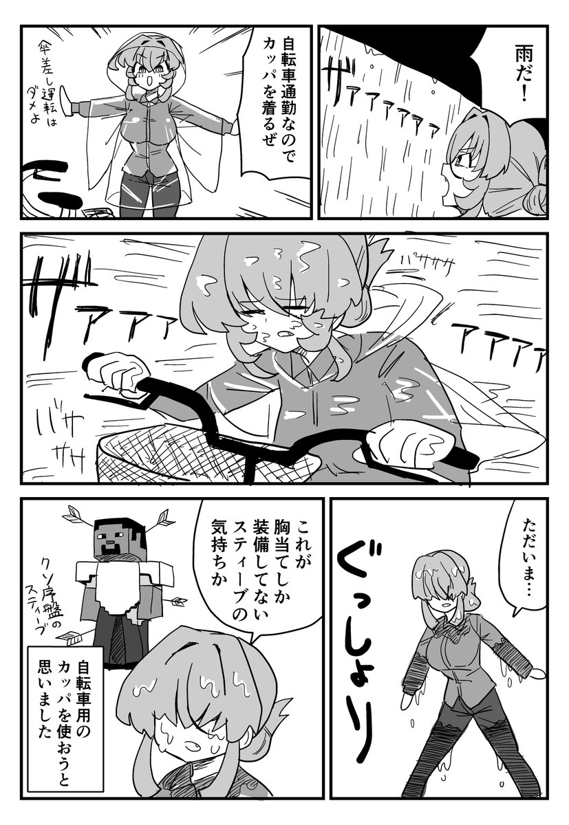 雨の日の自転車通勤日記 
