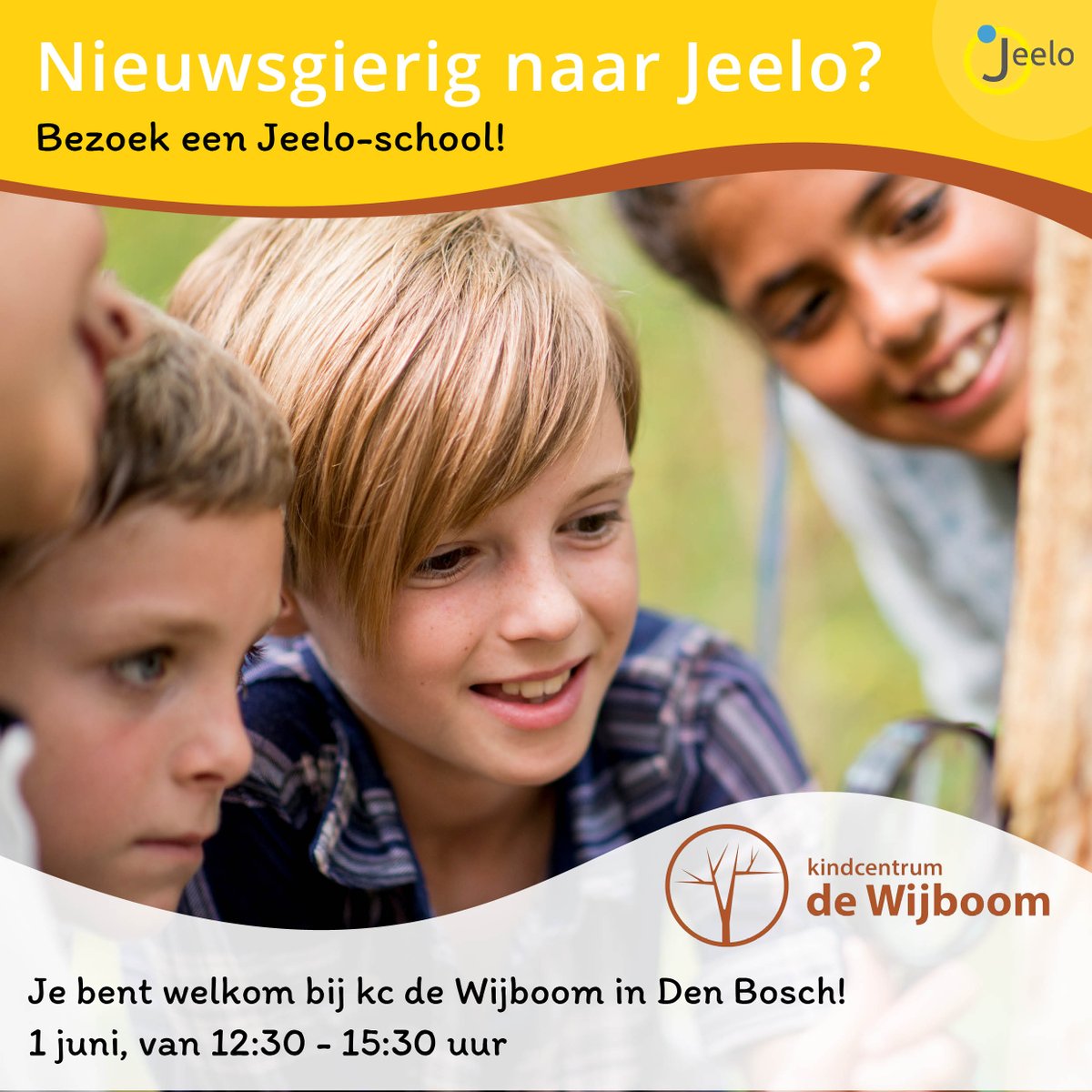 Wil je ook meer samenhang in leerstof aanbrengen? Werken met groep 1 t/m 8 aan hetzelfde betekenisvolle project? En wil je Jeelo in de praktijk zien? Geef je dan op voor een schoolbezoek!
jeelo.nl/doe-mee/