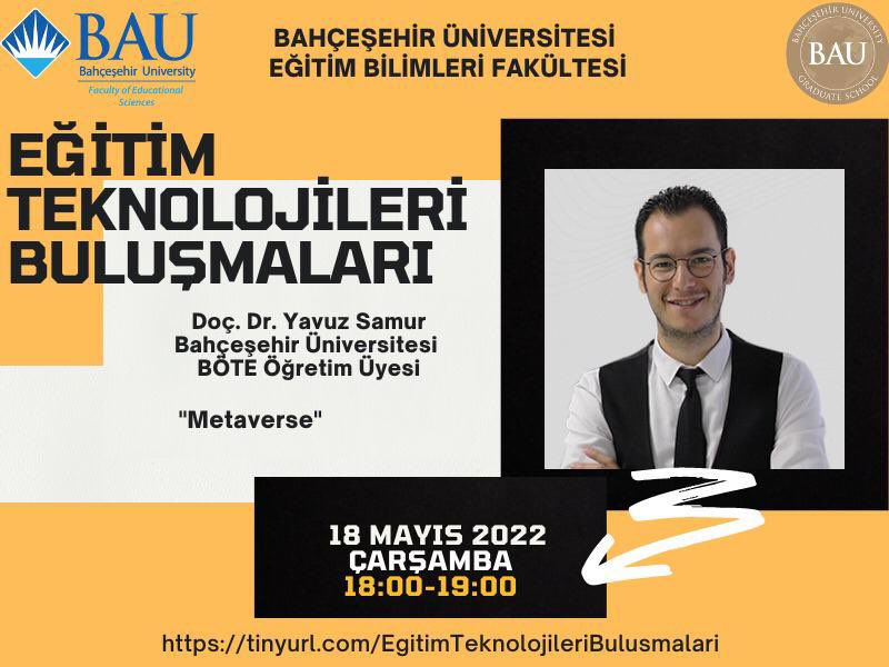 “Metaverse”, Doç.Dr. Yavuz Samur’dan dinliyoruz. <a href="/YavuzSamur/">Yavuz Samur</a> <a href="/derin_atay/">Derin atay</a> <a href="/dinemisv/">Dinemis</a>