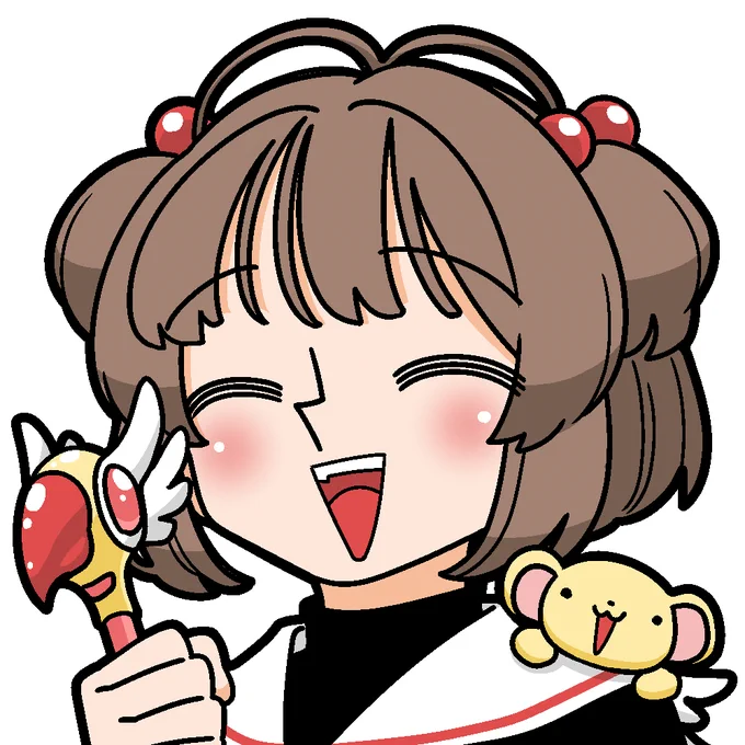 CLAMP先生のスペースでお話しさせて頂いたお礼に『カードキャプターさくら』のさくらちゃんを描きました!!

あと「好きなキャラは誰?」と訊かれて本当は真っ先にメイリンが思い浮かんだのですが自意識が邪魔をして言えませんでした!!

こちらのイラストはアイコンにでも使って下さい!! 