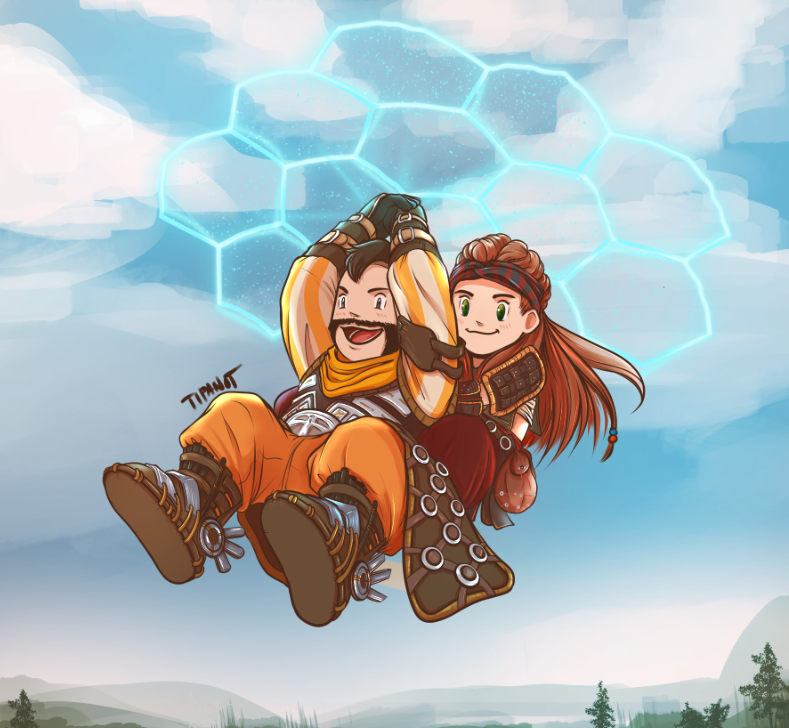 Tipspanot's tweet photo. Erend: Wish I had a glider
Aloy: Im glider

#HorizonForbiddenWest 
#BeyondTheHorizon https://t.co/P7axhJ4fev