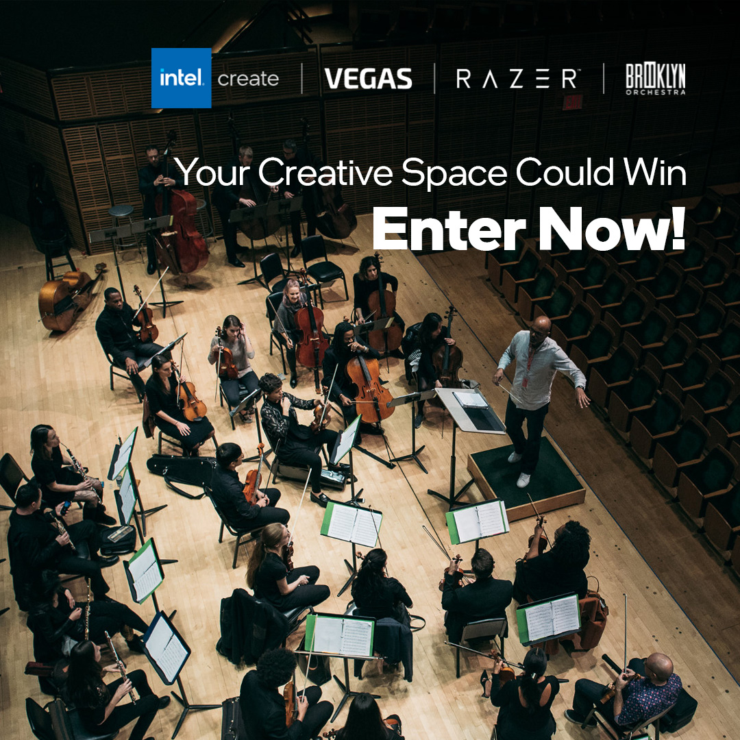 intelcreate's tweet photo. Artists, give us a 30-second tour of your creative space for a chance to win a Razor Blade 15 laptop and VEGAS Post 365. We’re always on the lookout for great creative spaces! https://t.co/ImsMfOyh15 #Sweepstakes #RazerBladeCreativeCuts https://t.co/5UqkCTLaYO