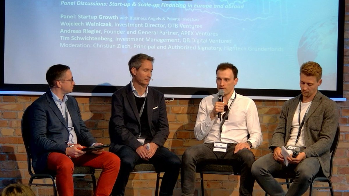ESABICBavaria's tweet photo. The Road to IPO 

Start-up &amp; Scale-up Financing in Europe and abroad Panel at the #ESAInvestorForum with

 Wojciech Walniczek - @otb_ventures
 Andreas Riegler - @apex_vc
 Tim Schwichtenberg - DB Digital Ventures
Christian Ziach - @HTGF

Stream now: https://t.co/XqWaicOxN3 https://t.co/17vqmnSGHd