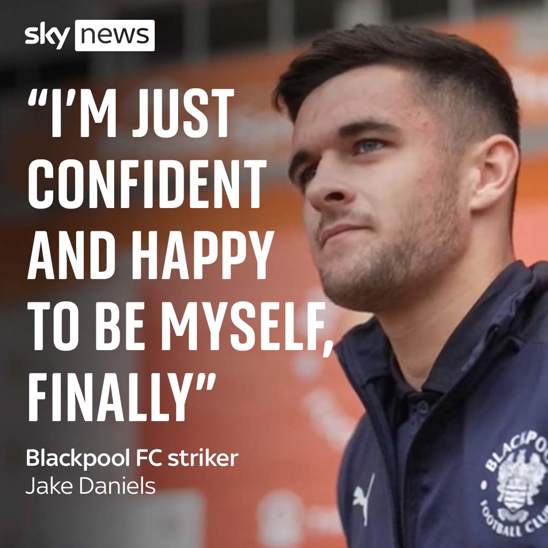 Sky News on Twitter: "Blackpool forward Jake Daniels speaks exclusively to  @SkySportsNews on becoming the UK's first male professional footballer to  come out publicly as gay since Justin Fashanu. Read more:  https://t.co/ZzGEehYrB6