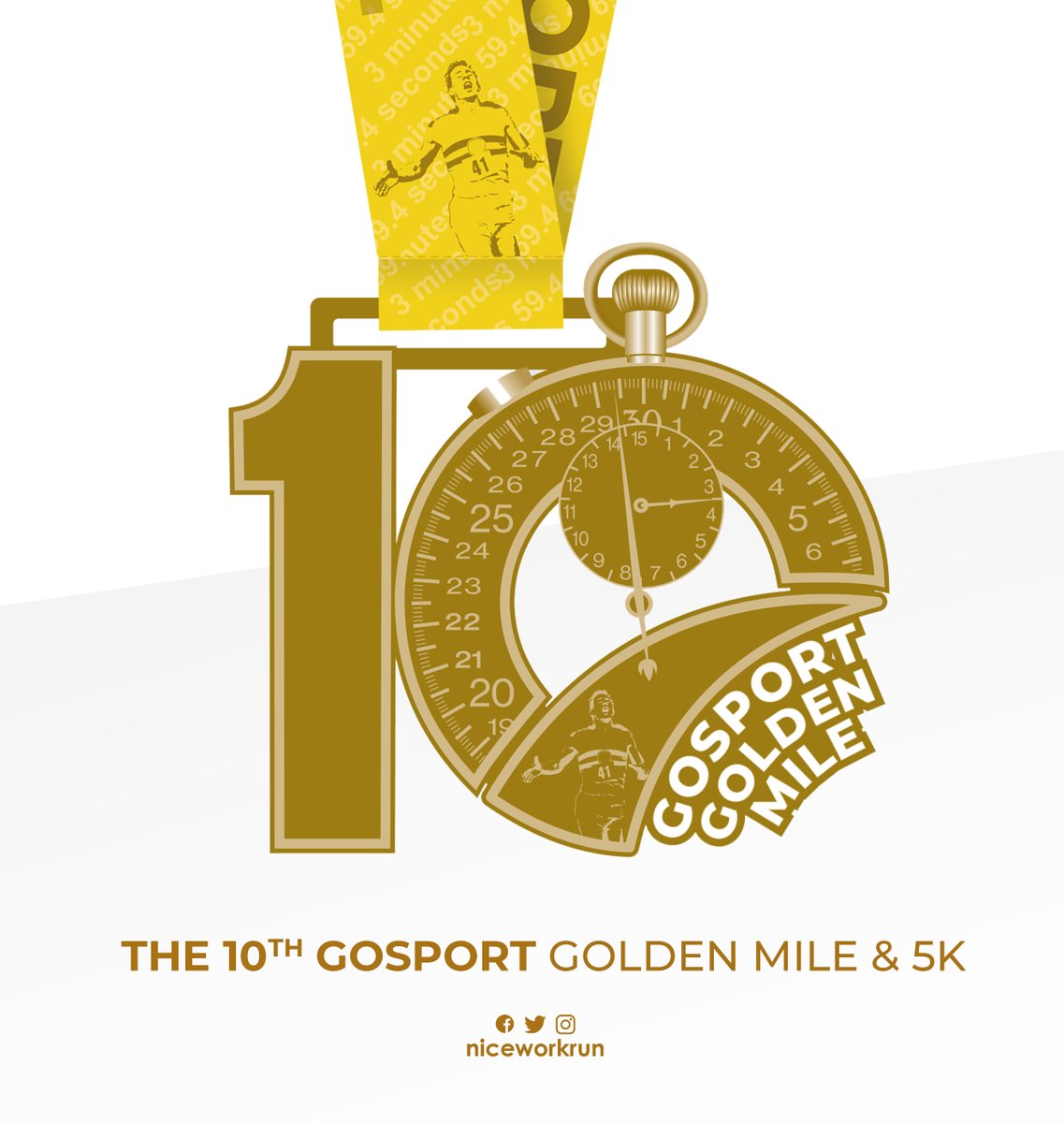 This year we celebrate the 10th edition of the popular Gosport Golden Mile &amp; 5k and we have an absolute belter of a medal to match!

Join us on Sunday 19th June: nice-work.org.uk/races/gosport-…