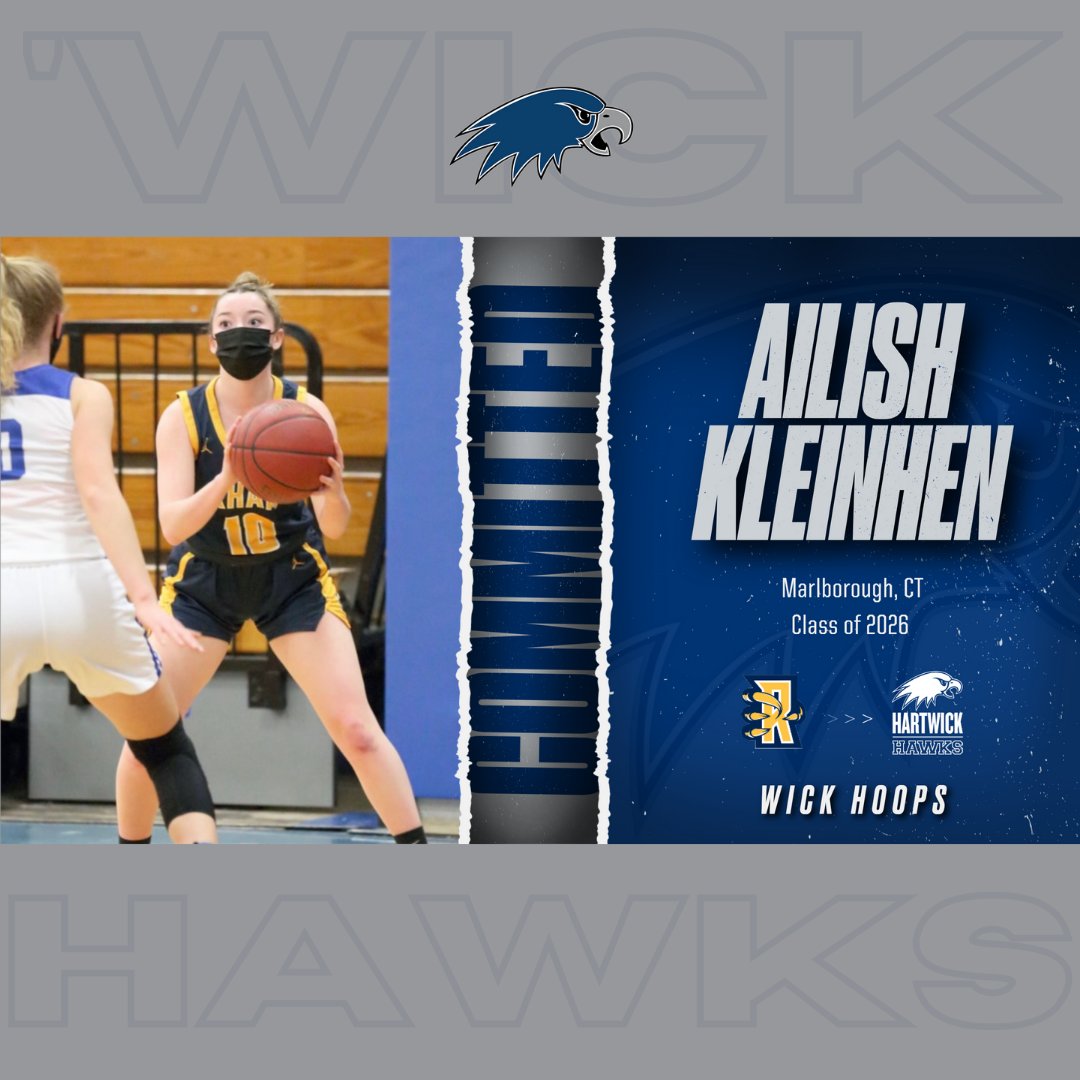 Next up for our class of 2026 is Ailish Kleinhen from Marlborough, CT! 

Ailish joins us from Rham High School.

🏀🔵⚪🏀🔵⚪
#WickHoops #D3WBB #E8Hoops