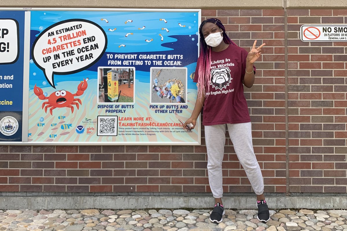 NOAADebris's tweet photo. High school interns are teaming up with our partner @SSCoastwatch to focus on #MarineDebris in Salem and Lynn, Massachusetts. They’re working with restaurants and community partners to reduce single-use plastics, takeout packaging, and cigarette litter. 
https://t.co/zNTiwHrK28 https://t.co/S2EPrqFHgq