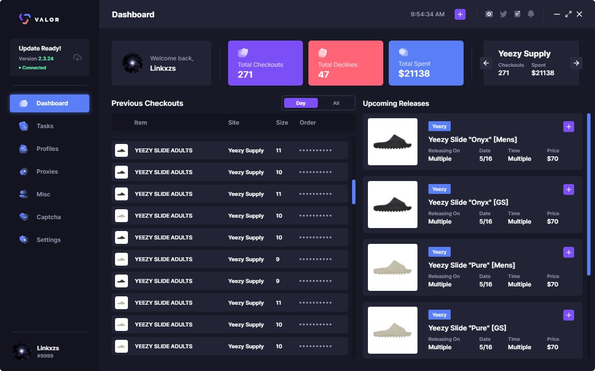 linkxzs's tweet photo. Relaxed start for the day 
Thank you @ValorAIO 

@TheXYZStore  @NYCsneaks23 🐐🫡
@HypeProxiesio 🌐🔥
@CookieProxies 🍪🧑‍🍳 https://t.co/itEZz98DzB