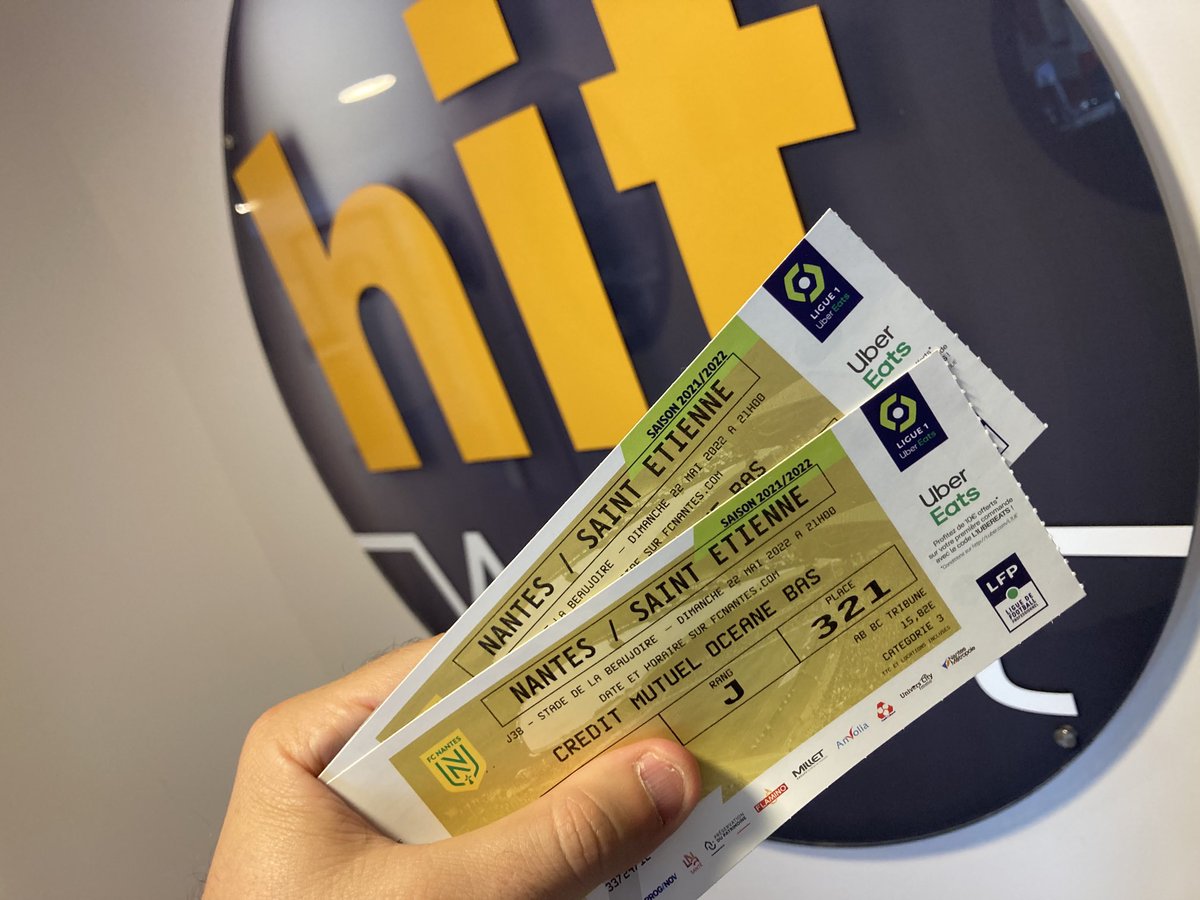 Je vous fais gagner 2 places pour ⁦<a href="/FCNantes/">FC Nantes</a>⁩ - ⁦<a href="/ASSEofficiel/">AS Saint-Étienne</a>⁩, la dernière de la saison avec la Coupe présentée à la Beaujoire🏆 

➡️ Grâce à ⁦<a href="/radio_hitwest/">HIT WEST</a>⁩ et ⁦<a href="/PodcastNantes/">Sans Contrôle</a>⁩

RT &amp; Follow pour participer 🔰