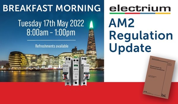 BEW_ELECTRICAL's tweet photo. Join @ElectriumNews tomorrow morning at our @BEW_ELECTRICAL #Guildford branch for a Breakfast Morning and an Amendment 2 Regulation Update including Q&A sessions.
#Electrium #Electricians #AM2regulation #BEWguildford https://t.co/7RjSScBaMs