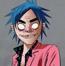 biccotd's tweet image. the bi colored character of the day is 2D from gorillaz (band)!